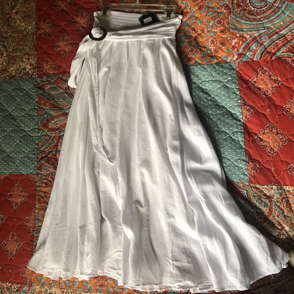 Flowing White Skirt